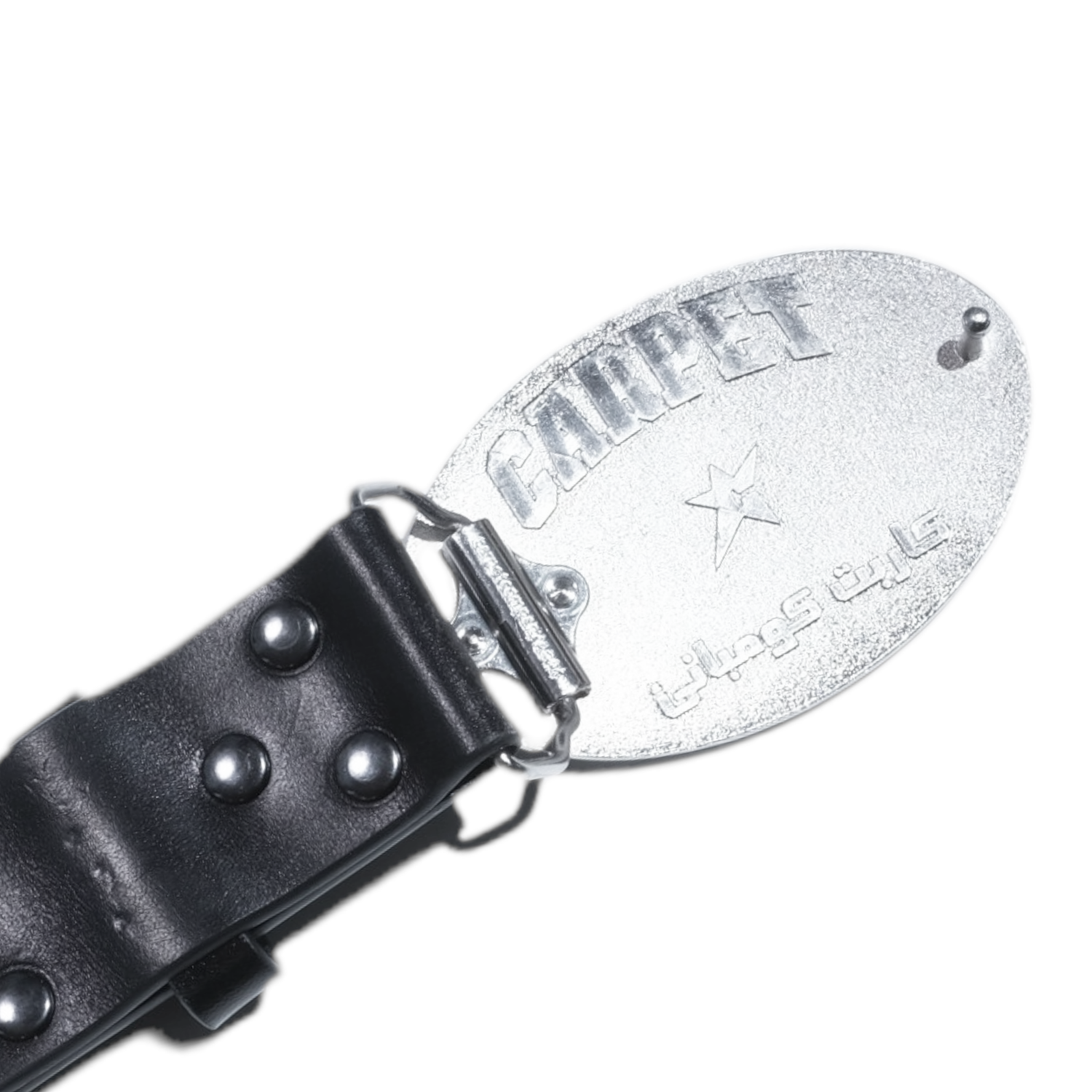 Rhinestone Leather Belt - Black — Carpet Company
